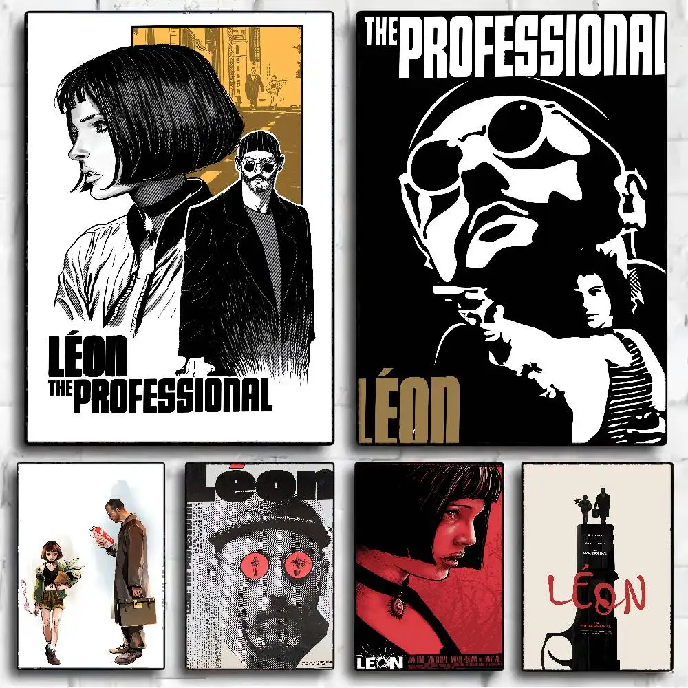 Movie Leon The Professional Movie Sticky Posters Fancy Wall Sticker For Living Room Bar Decoration Vintage Decorative Painting