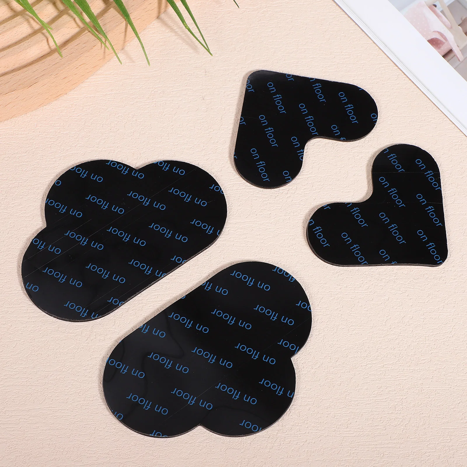 16Pcs Carpet Gripper Pads Rug Tape Stickers Heart Cloud Shape Non Slip Rug Holders for Hardwood Floors Tiles Non Slip