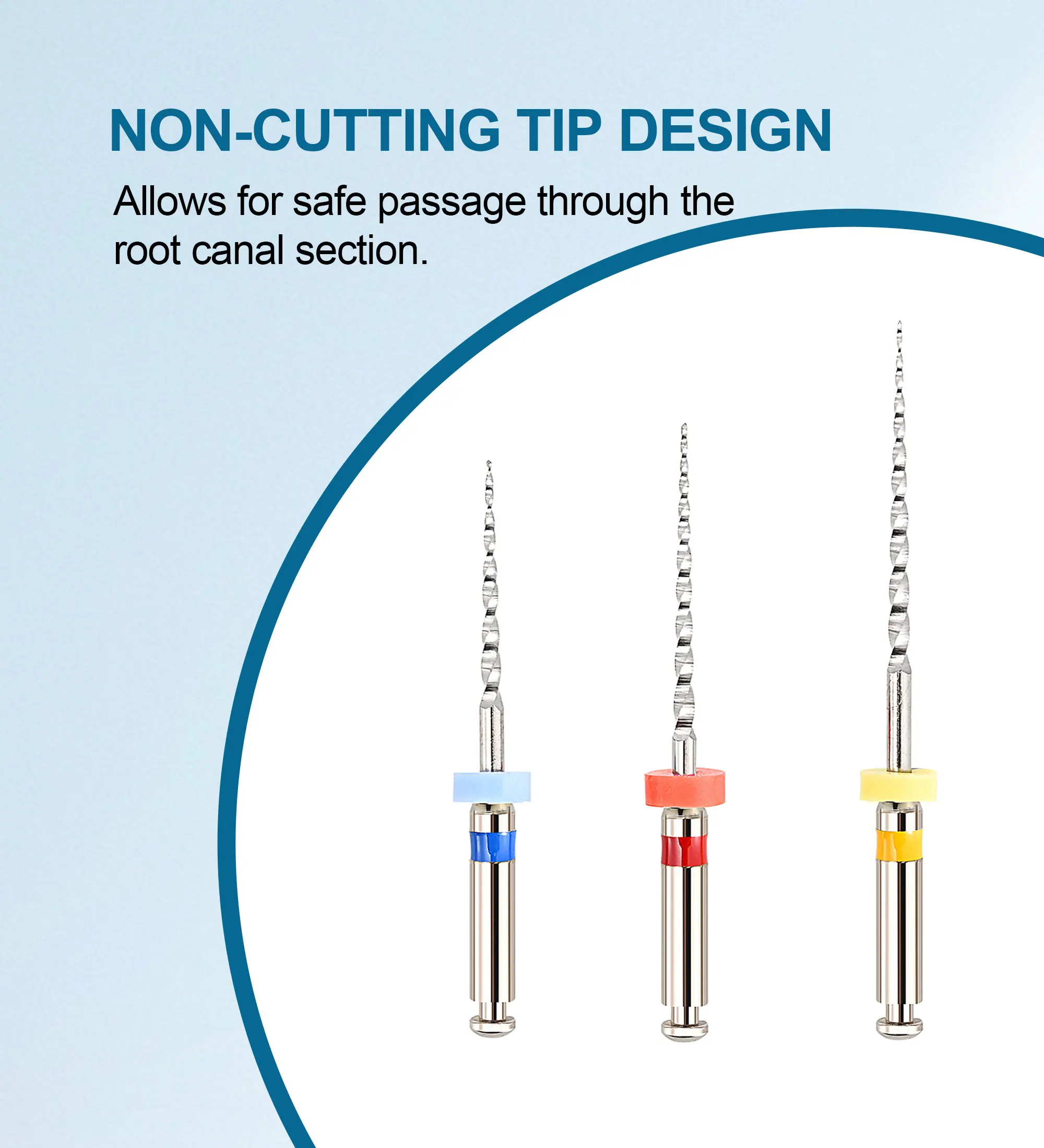 

3 PCS/Pack Dental Niti Material Retreatment Files Rotary Files For Root Canal Cleaning Dentistry Endo Instrument