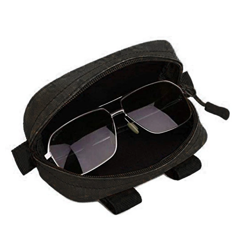 Nylon Eyeglasses Hard Case Anti-Shock Molle System Sunglasses Pouch Portable Waterproof Sunglasses Bag Eyewear Accessoies