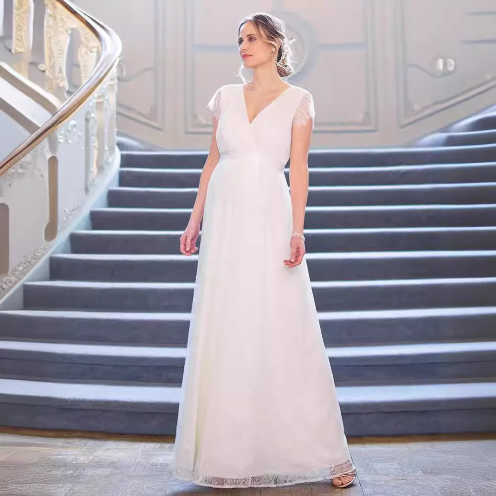 

Elegant Dresses For Pregnant Women White Weddings Party Pregnant Woman Dress Baby Shower Dress For Pregnant Woman Photography