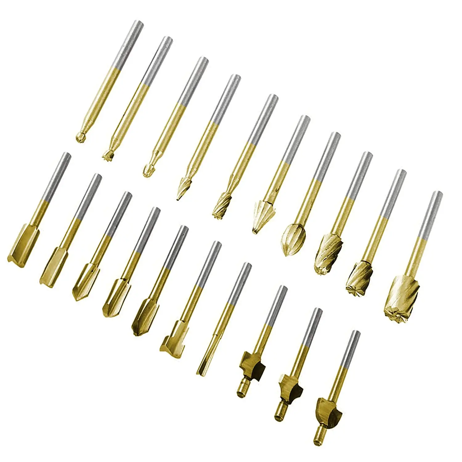 Binoax-Carbide Gravura Bits, Bit Router, Ferramentas rotativas, Cortador de faca esculpida, Acessórios para carpintaria, Escultura, 10 Pcs, 20Pcs