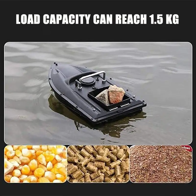 RC Automatic Fishing Bait Boat Bait Thrower alimentazione nave e gancio 3KG caricamento 2 cabine Cruise 500m telecomando, GPS opzionale