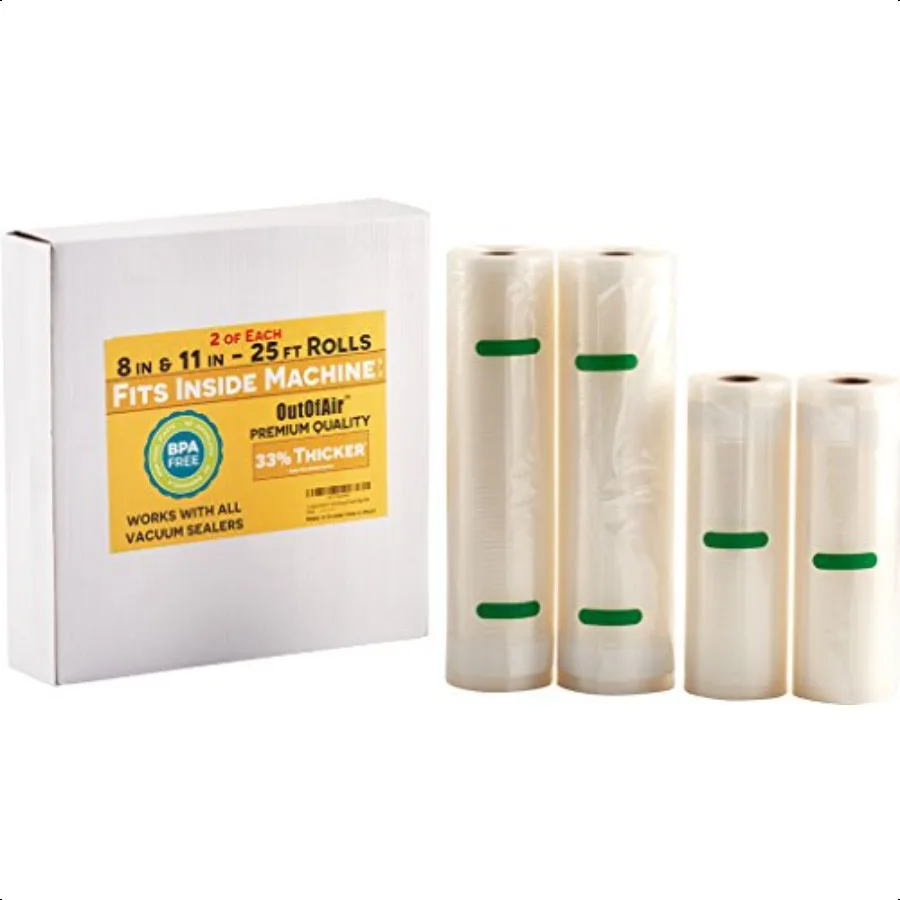 

8 11 25ft Vacuum Sealer Rolls Fit Inside 4 Rolls (2 of Each 100ft total) Vacuum Sealer Bags Works With FoodSaver Other hines 33