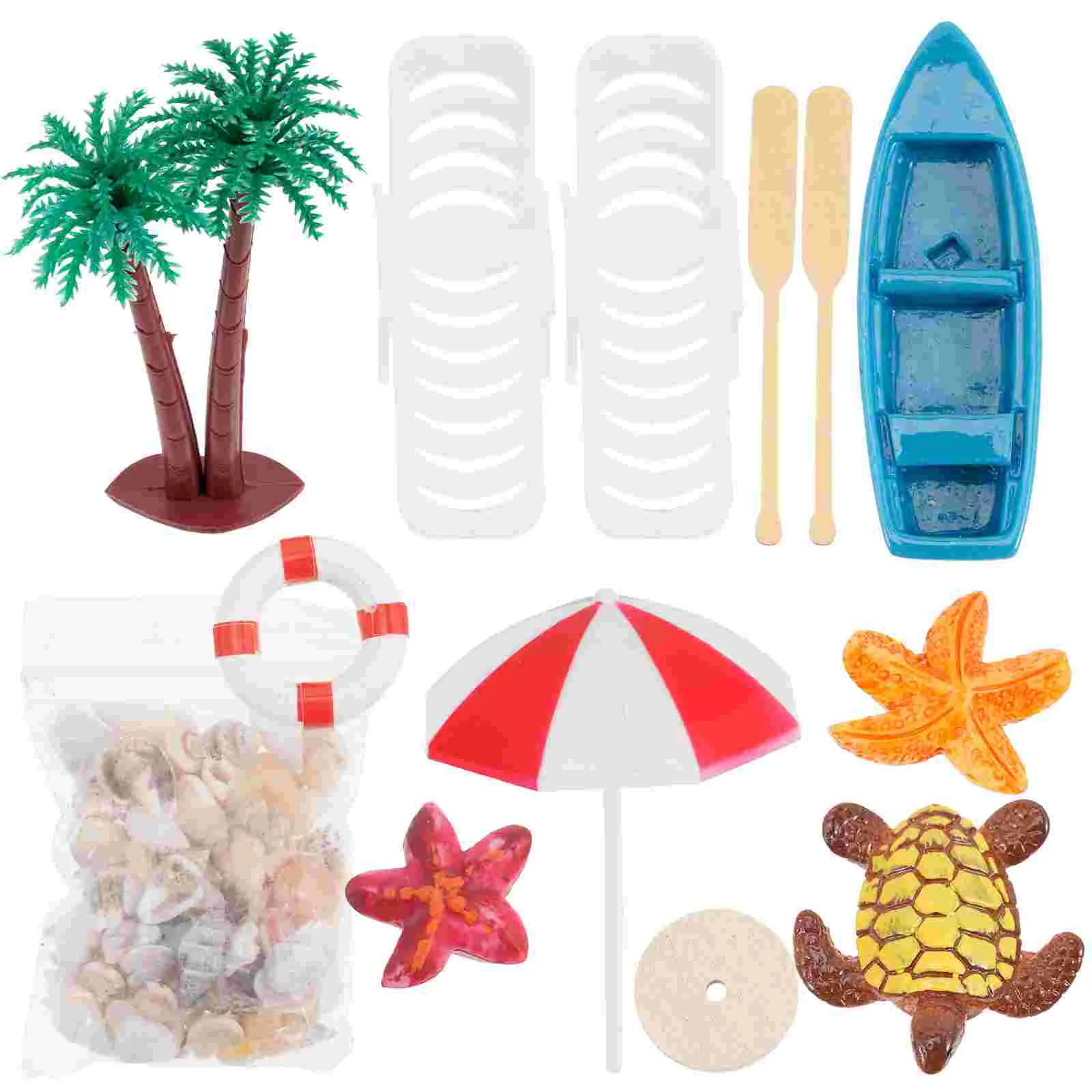 

Beach Cake Decorations House Decorating Kids Mini Toy Decorate Micro Scene Accessories