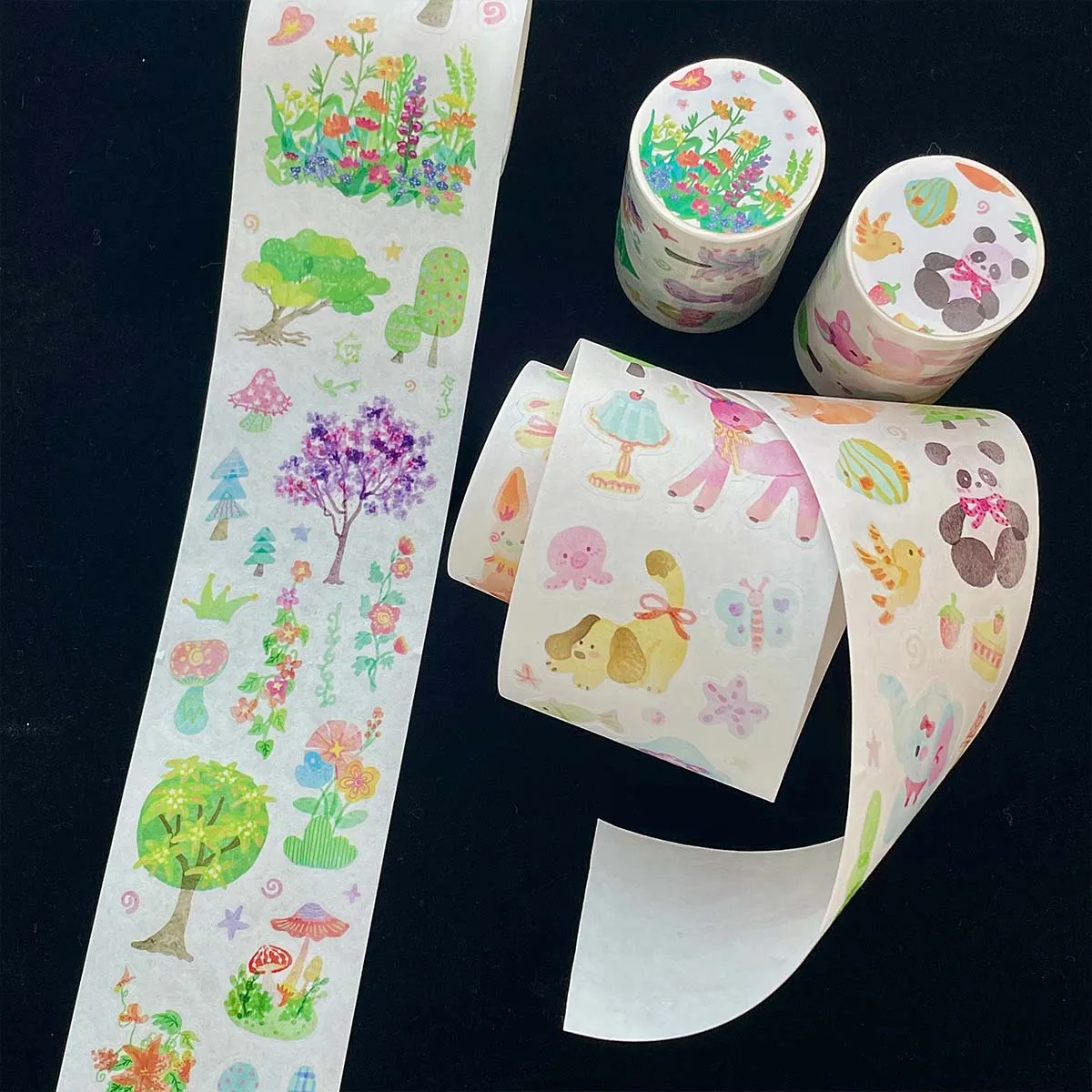 WAKAWAKA Fairy Tale Forest Washi Tape Sticker Roll Journal Decor Special Oil Salt Style AestheticBasic Collage Craft Tape
