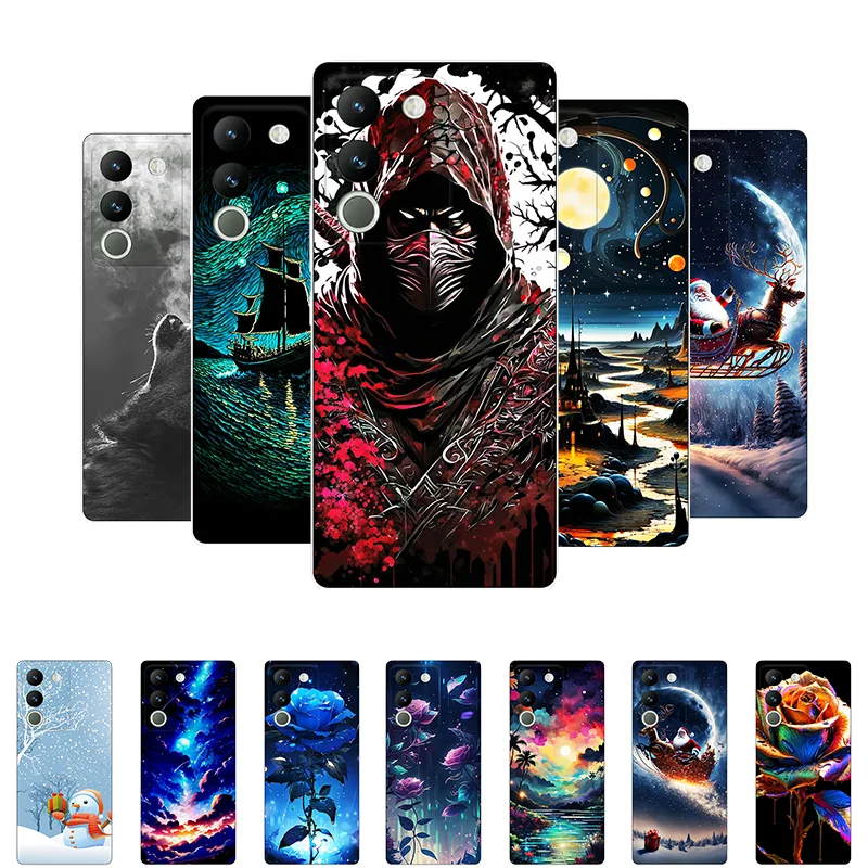 Silicone Case For Vivo Y200 5G Cover Bumper Marble Cat TPU Soft Phone Case for Vivo Y200 Y 200 Global V2307 Back Cover VivoY200