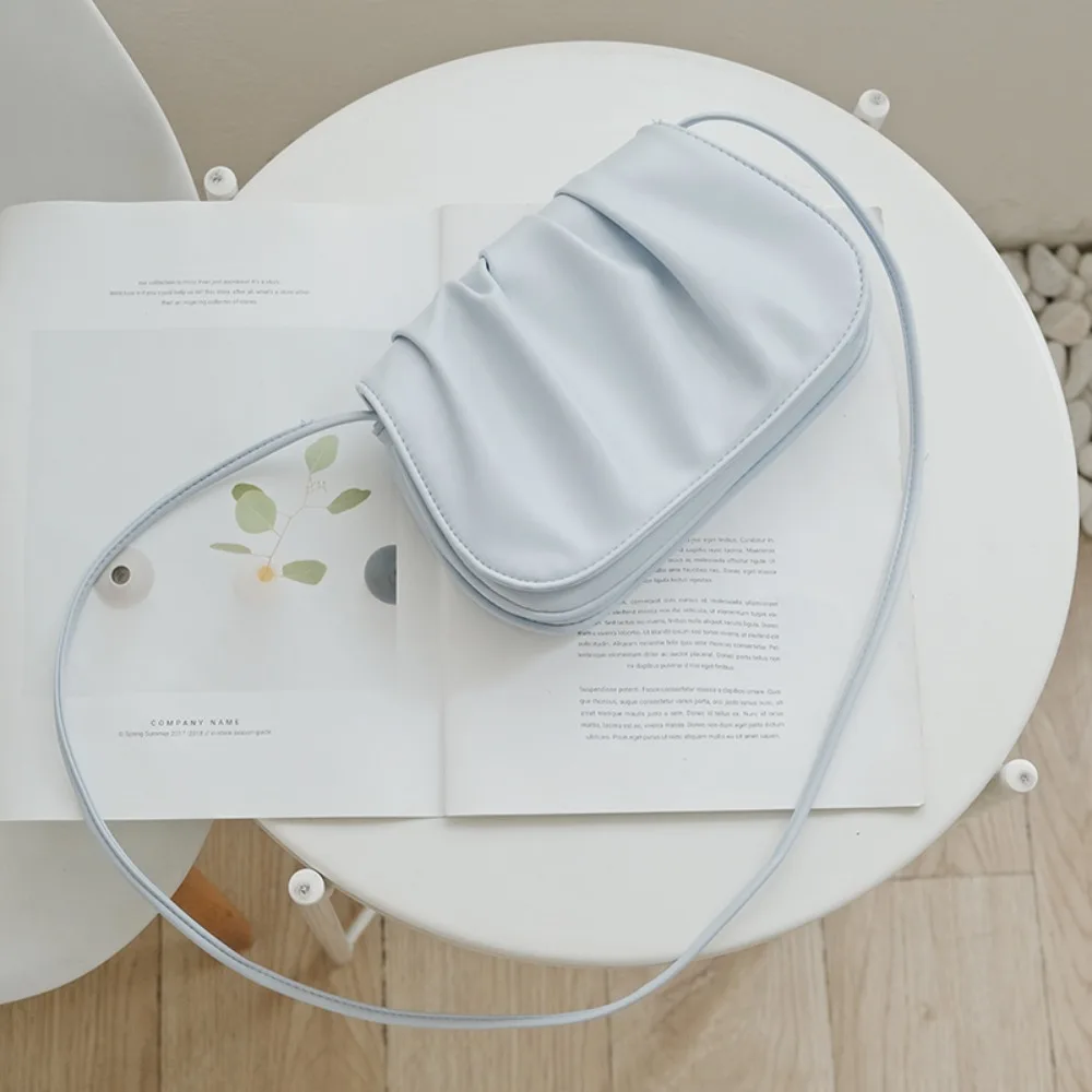 

Light Luxury and Simple Versatile Fashion Underarm Bag Large-Capacity Cloud-Shaped Women's Bag Soft PU Shoulder Bag Holiday Gift