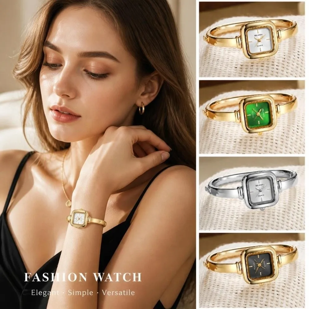 Versatile Square Case Women's Wristwatch High-End Adjustable Bracelet Watch Minimalist Quartz Watch Women
