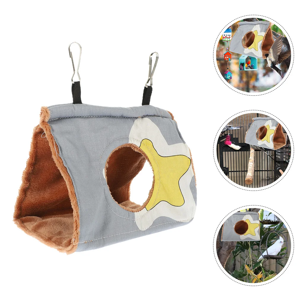 

Bird Nest Hammock For Parrot Cockatiel Warm Sleeping Bed Winter Cage Accessory Small Pet Tent Cotton Hanging Nest