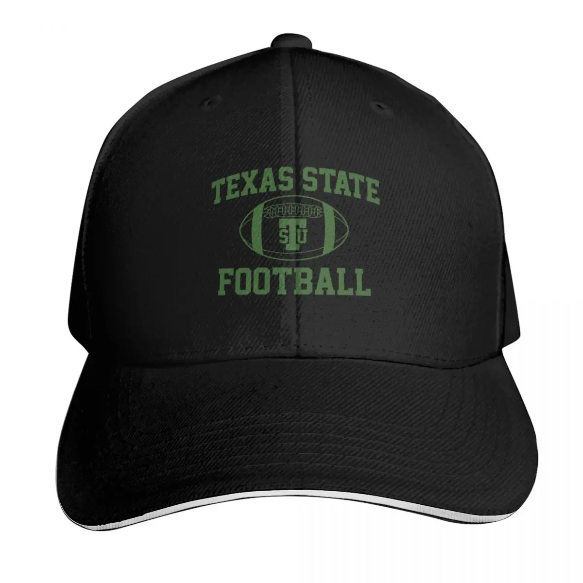 

Texas State Football Baseball Cap Ball Cap Big Size Hat Rave black Luxury Woman Men's