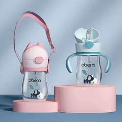 Oberni-Bouteille d'eau anti-fuite pour enfants, avec paille, pour bébés garçons et filles