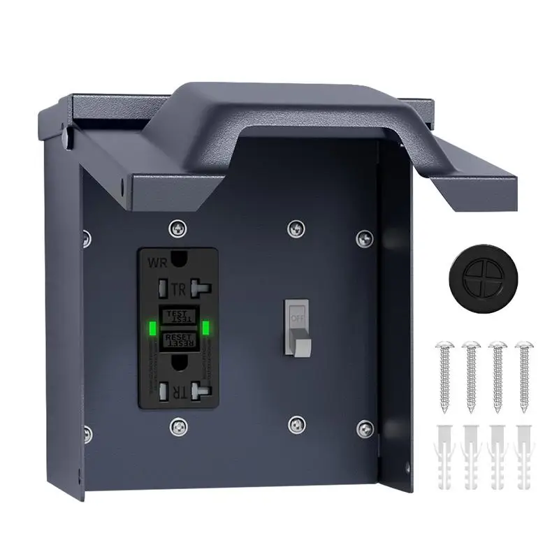 RV Distribution Panel 20A Temporary Distribution Box Outlet Panel Weatherproof Waterproof Automotive Supplies Breaker Box For RV