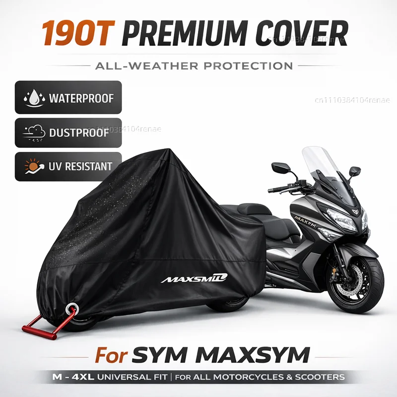 

For SYM MAXSYM TL500 TL 500 2020 190T Scooter Cover Waterproof Dustproof UV Protection All Season