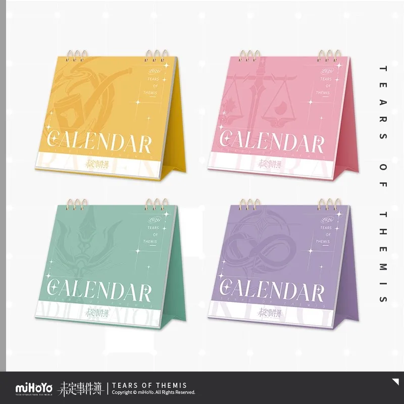 

[Genuine] miHoYo Game Tears of Themis 2026 Commemorative Calendar Luke Artem Marius Anime Prop Ornament Cosplay Halloween Gifts