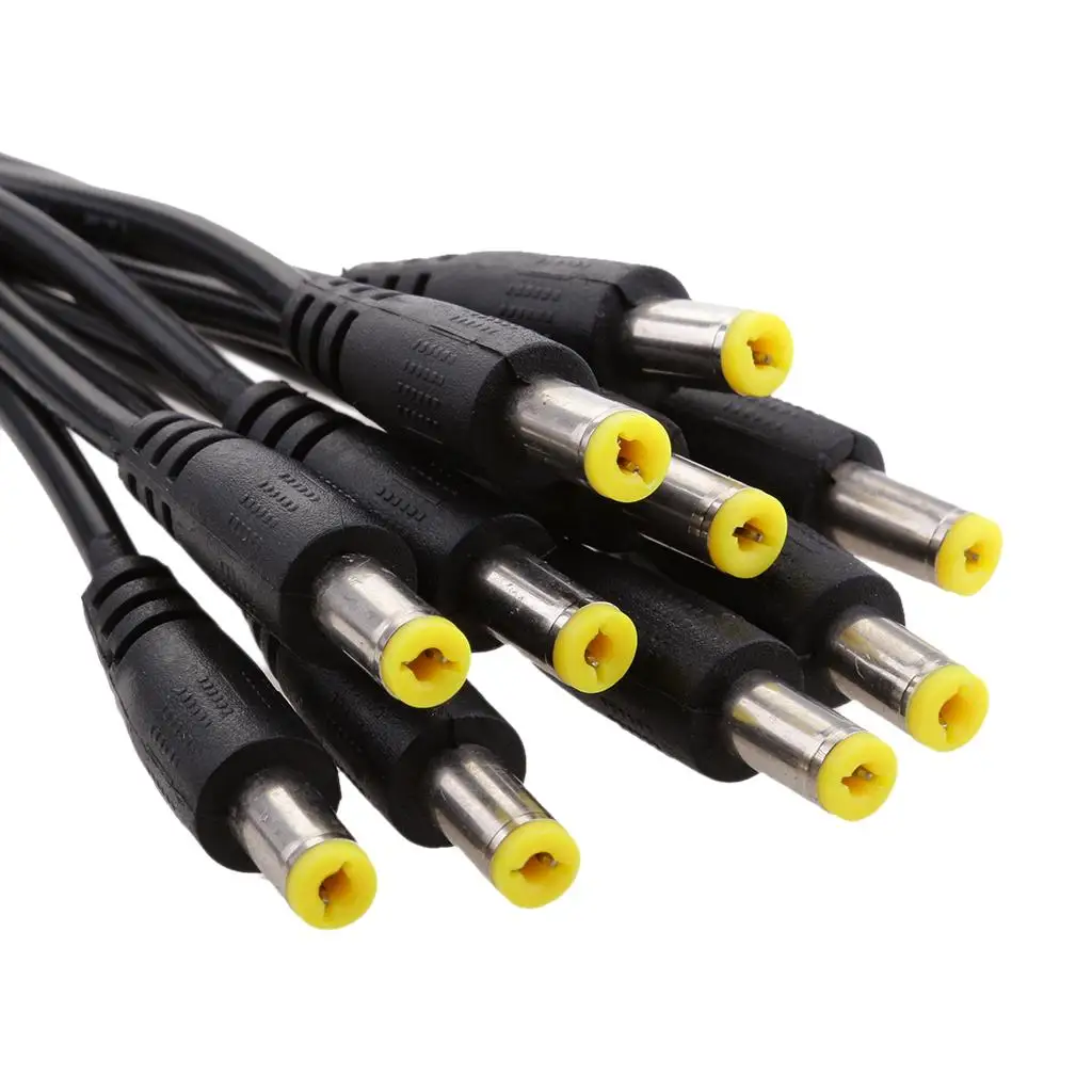 10x 5,5 x 2,1 mm kabel połączeniowy Zasilanie DC Żeńskie gniazdo montażowe