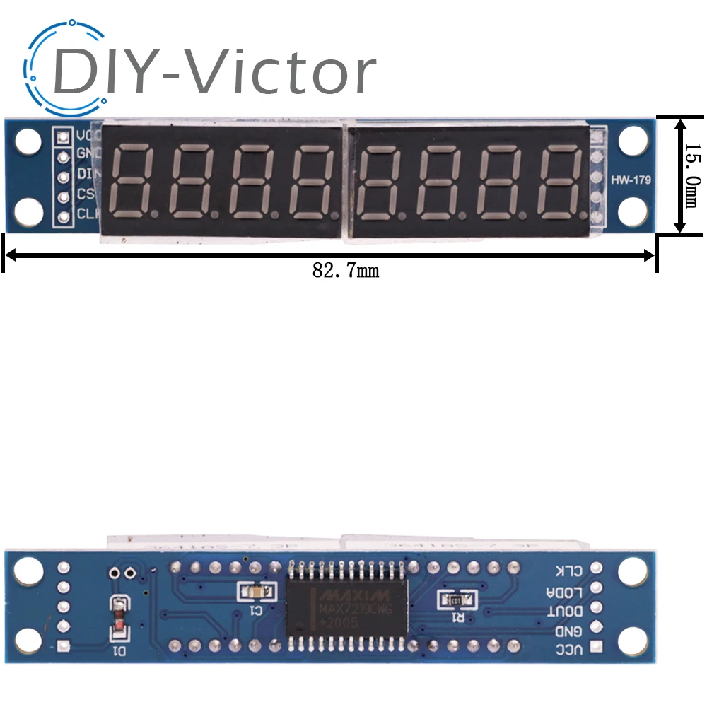 MAX7219 LED Dot Matrix Display Module 8 Digital Tube Display Control Board For Arduino Microcontroller Serial Driver 7 Segment