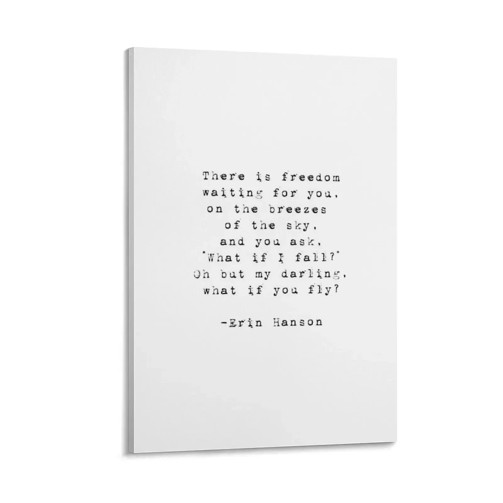 

Erin Hanson Typewriter Style Quote Canvas Painting Decoration for bedroom paintings wall decor posters anime