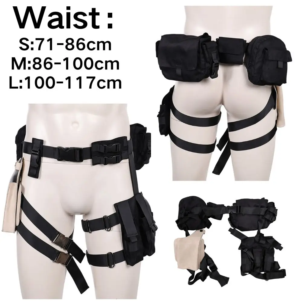 Leon Cosplay Kennedy riemriemen tassen voor mannen vermomming lederen harnas rollenspel rekwisieten Halloween carnaval kostuumaccessoires