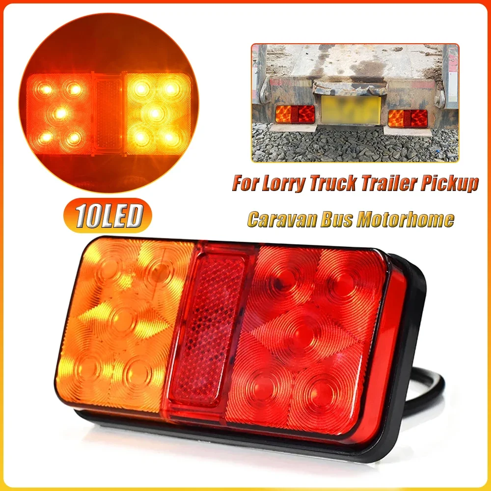 

1/2PCS Ultra Bright 12V Car LED Tail Turn Signal Brake Reverse Lamp for Pickup Truck Trailor Rear Lamp Waterproof