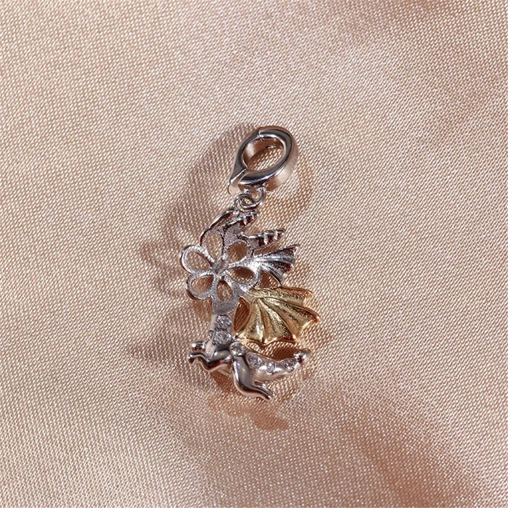 

Подвеска из стерлингового серебра 925 пробы с жемчугом, DIY пустая ободок, чашка, ювелирные изделия для рукоделия, фурнитура для подвески с полыми зубцами