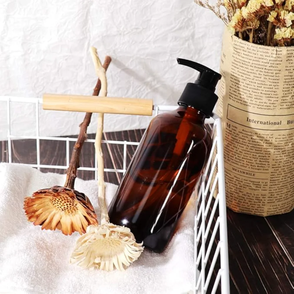 8 Stück 300/500ML Kunststoff-Pumpflaschen für Shampoo, Lotion, Flüssigseife, Langlebige Nachfüllbare Behälter – Detail 4