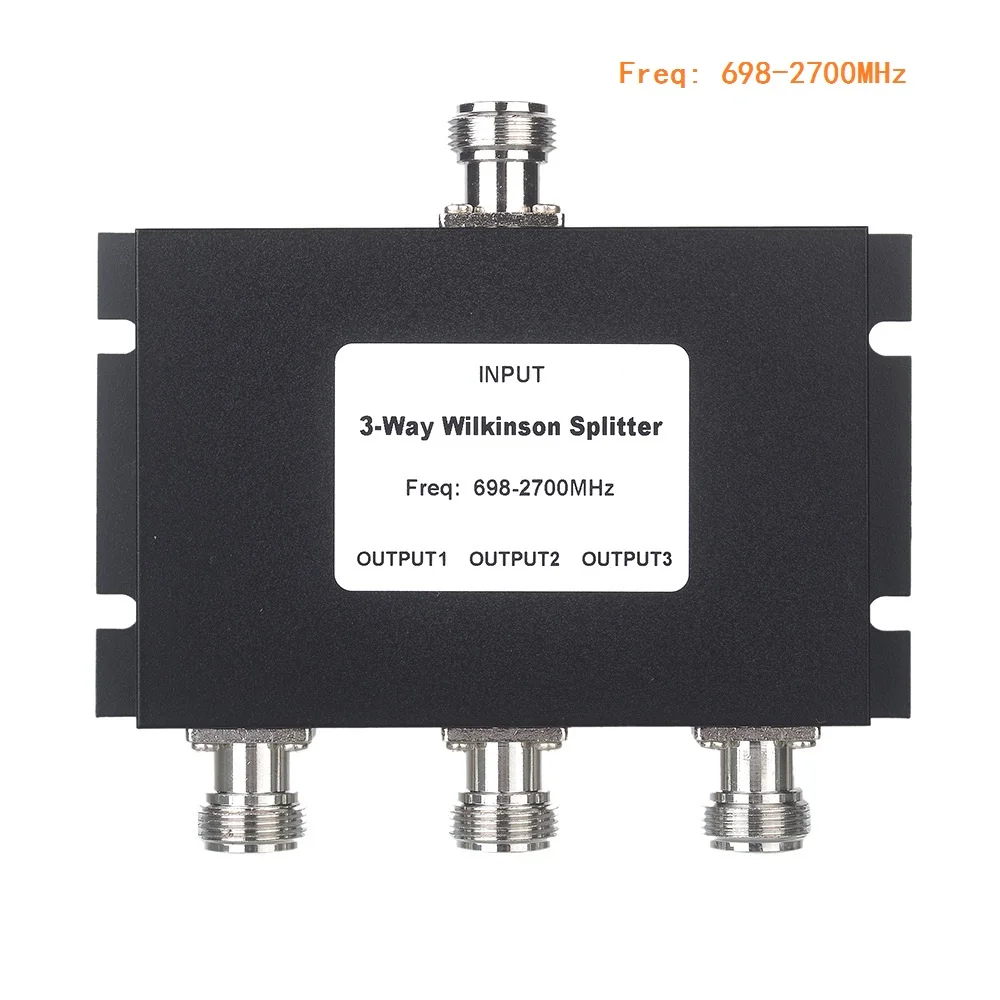 

ZQTMAX 3 way Power divider 698-2700MHz Microstrip Splitter N-F for Communication GSM CDMA Wcdma 2G signal booster Walkie talkie