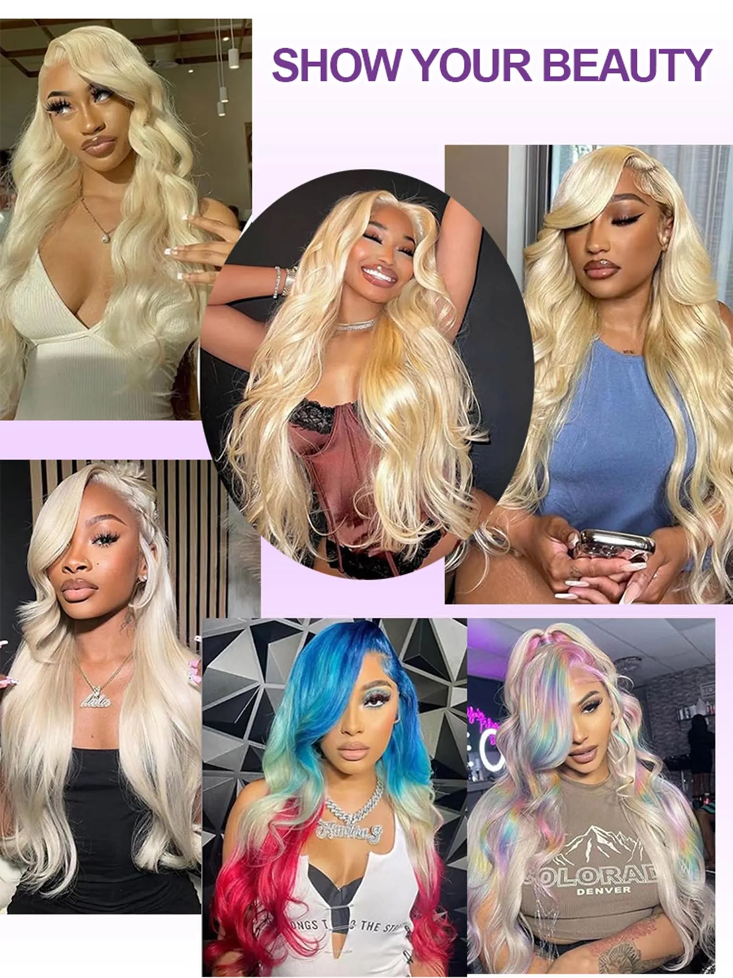 613 Body Wave Bundles Hair Extension Omber Blonde Human Hair Bundles 3/4 Pcs/Lot 100% Human Hair Brazilian Hair Wavy Weave Remy image 6