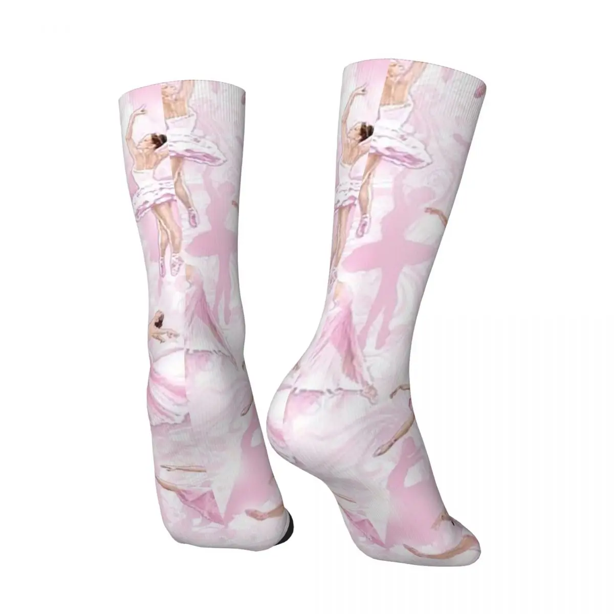 All Seasons Ballet Dance Makes Me Free Ballerina Dancer Socks Harajuku Crew Socks Hip Hop Stockings for Men Women