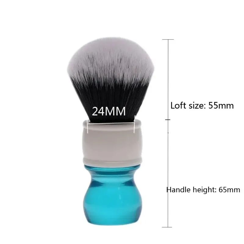 YAQI 24MM Aqua Tuxedo Synthetic Hair Shaving Brush And With Portable Travel Shaving Soap Men's Face Cleaning Tool