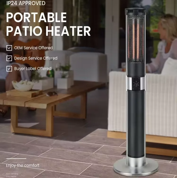 CE/GS/EMC/RoHS Approved Indoor Outdoor Floor Standing Far Infrared Carbon Fibre Electric Heater