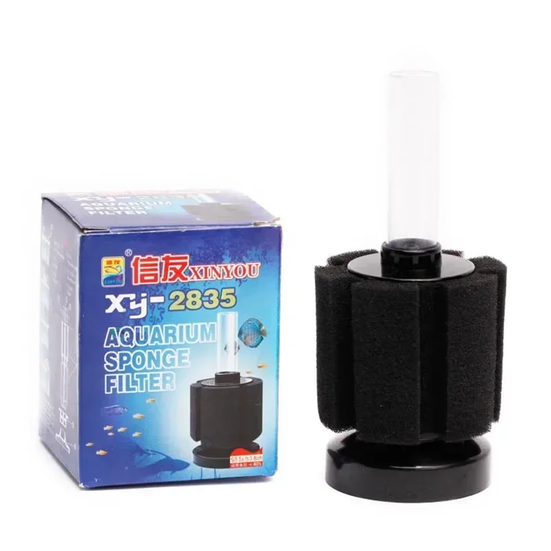 Aquarium Filter Shrimp Fish Tank Air Pump Biochemical Sponge Filter Aquarium Filtration Cotton Filter XY-2835