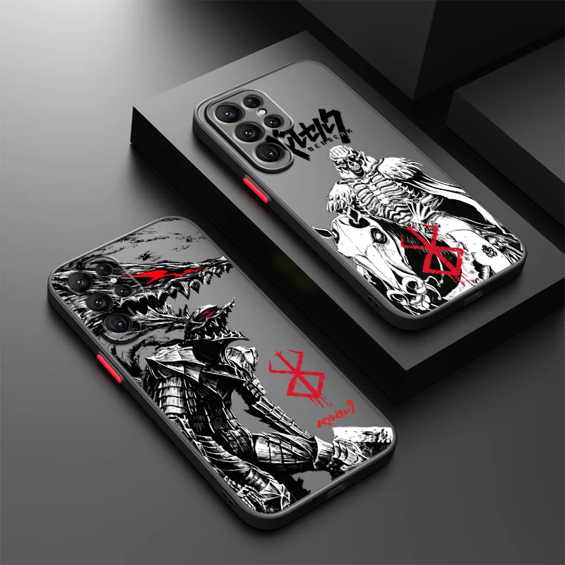 버서크 코믹 쿨 휴대폰 케이스, 삼성 S24 S23 S22 S21 S20 S10 FE 노트 20 10 울트라 라이트 플러스 반투명  Best5