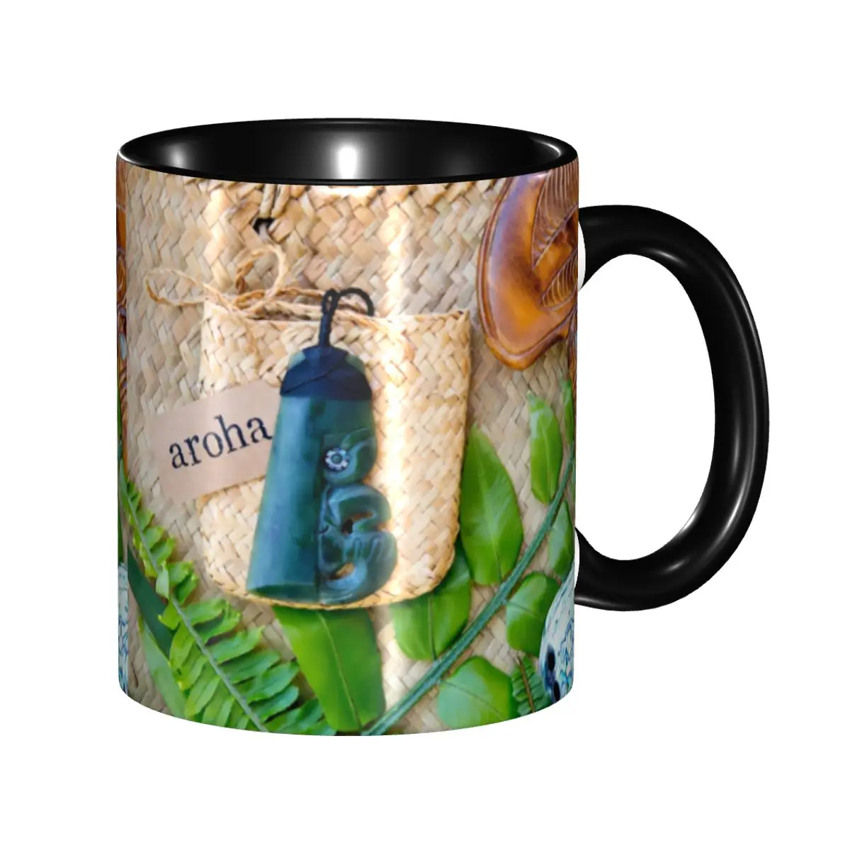 

Customized NZ Maoris Theme Mug DIY Toki Tiki Pounamu Greenstone And Patu Ceramic Milk Tea Coffee Cups