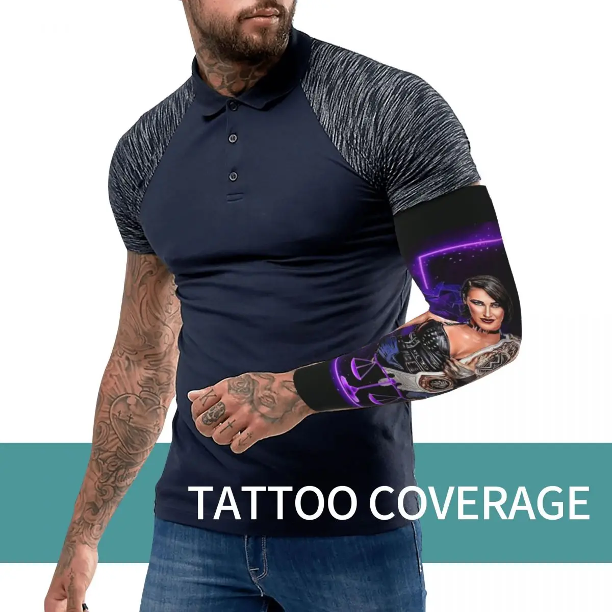 She Is My Mami Rhea Ripley Bootleg Wrestler Outdoor Arm Sleeves Sun UV Protection Cover Summer Cycling Tattoo Sleeves