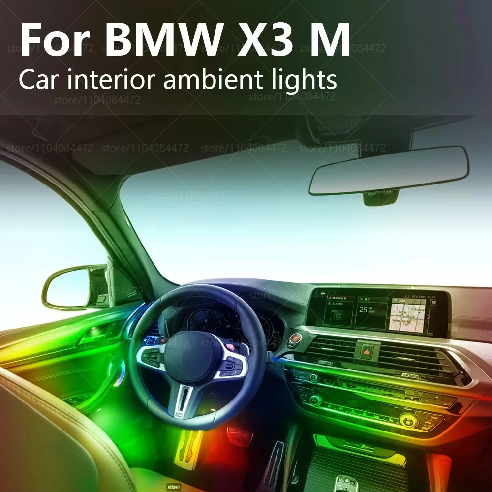 

For BMW X3M F97 22in1 RGB Car Interior Acrylic Car Ambient Lights RGB Hidden Acrylic Strip Decoration Atmosphere Accessories