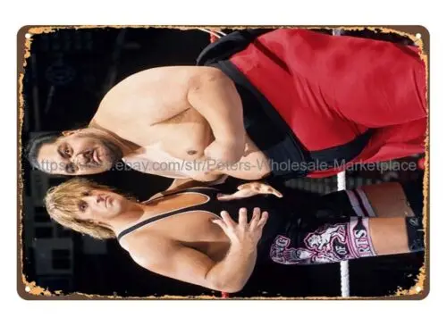 retro tins Owen Hart & Yokozuna wrestling wrestler metal tin sign sign