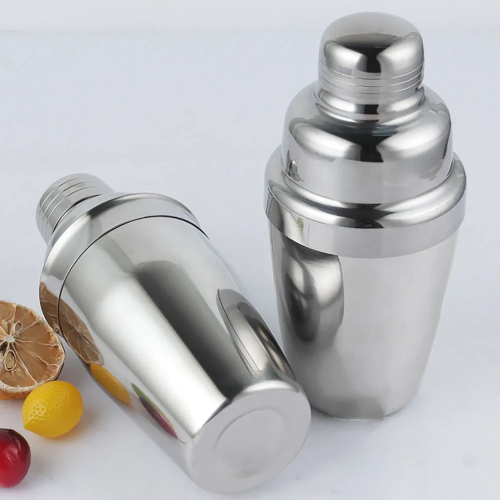 1Pc Stainless Steel Cocktail Shaker 250/350/550/750ml Mixer Wine Martini Boston Shaker For Home Bartender Drink Party Bar Tools