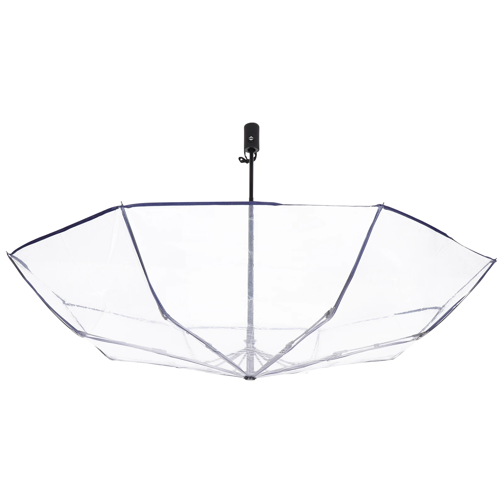 

1Pcs Fully Automatic Folding Transparent Umbrella Tripod Design Outdoor Travel Rainy Day Portable Clear Folding Umbrella