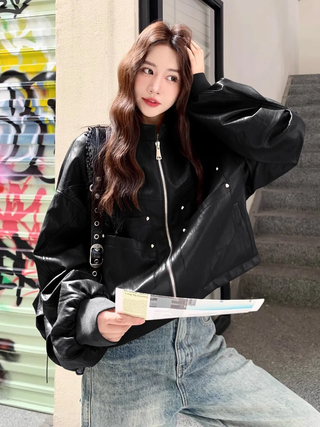 sli-ort-pu-cuir-jaet-femmes-faionable-conception-ample-sens-fermeture-a-glissiere-trajet-sle-automne-nouveaute