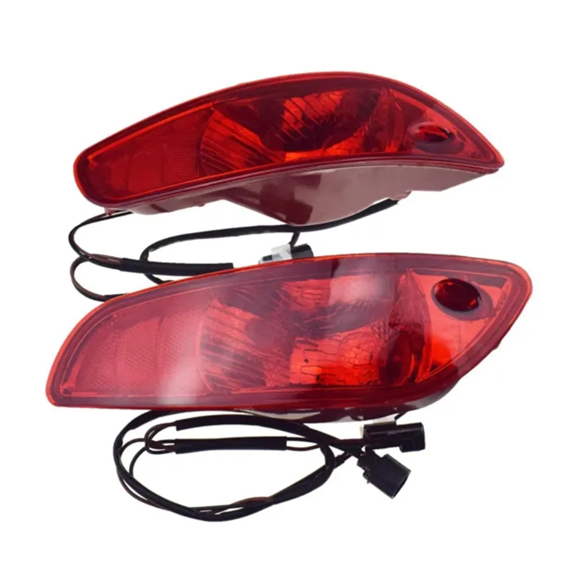 Car Rear Bumper Fog Light Brake Light Stop Lamp with Bulb Wire 92408-2B500 92409-2B500 for Hyundai Santa Fe 10-12