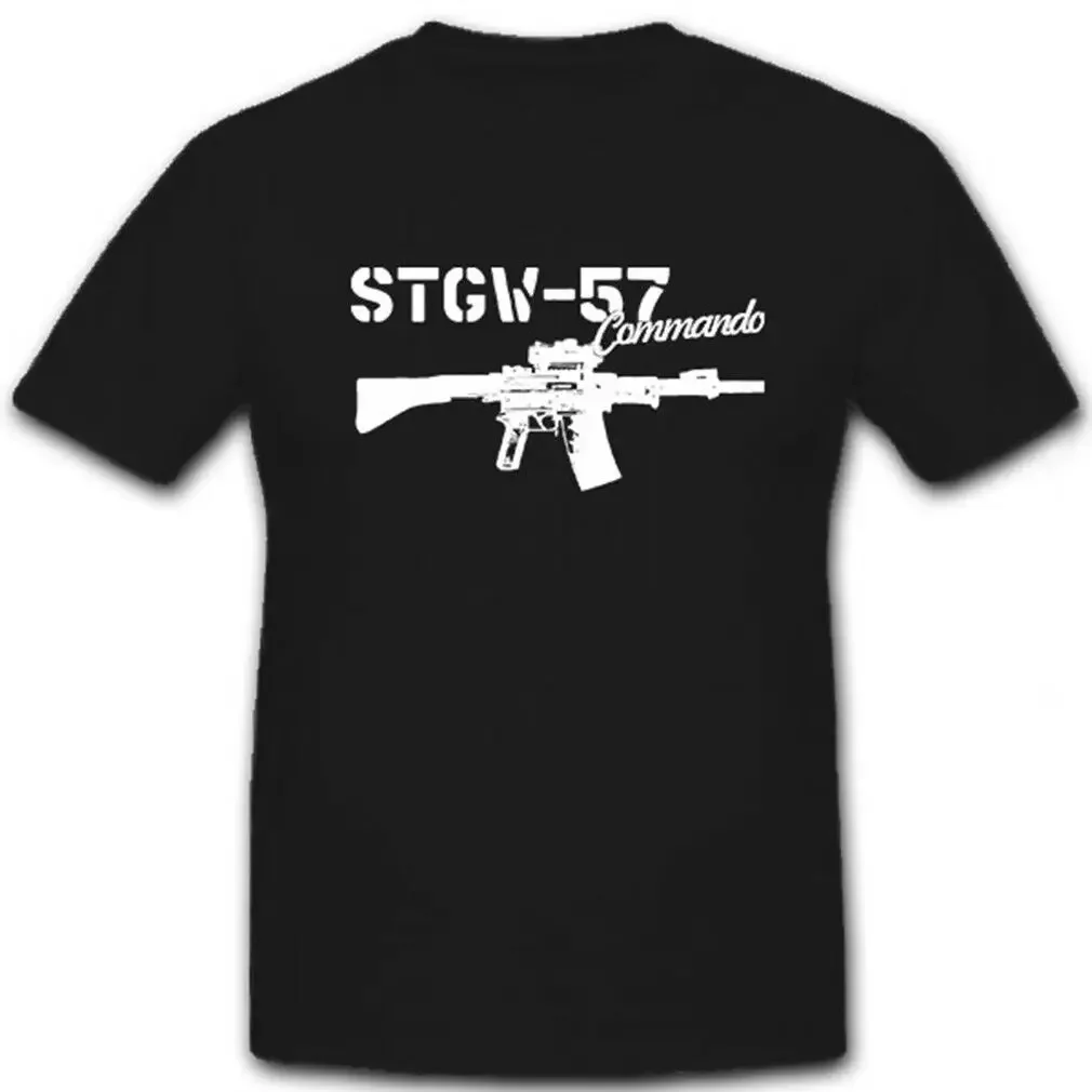 Swiss Stgw 57 Assault Rifle T-Shirt 100% Cotton O-Neck Summer Short Sleeve Casual Mens T-shirt Size S-3XL