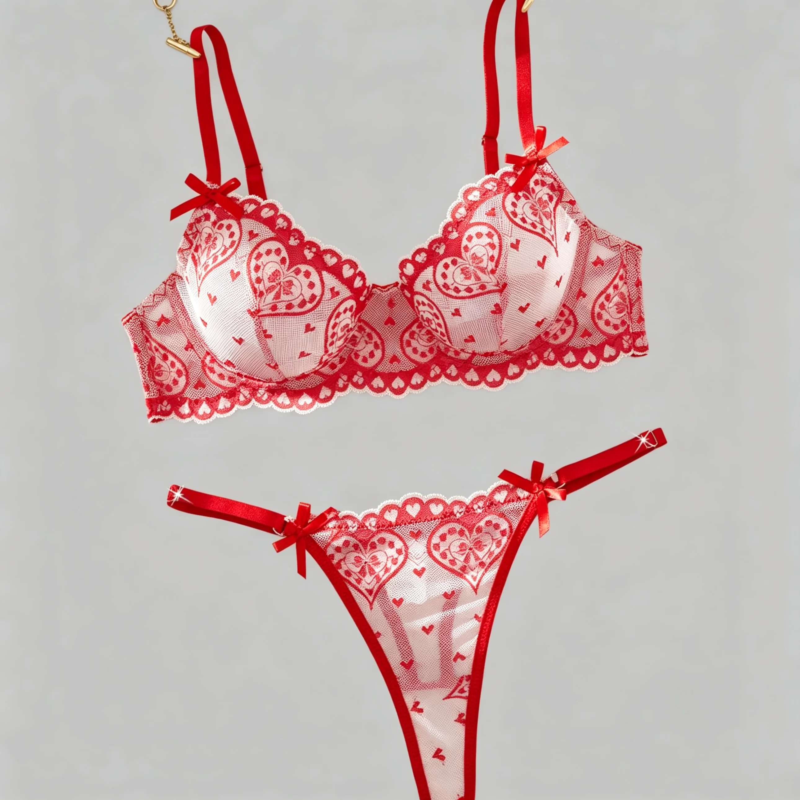 

See Through Lace Mesh Floral Embroidery Sexy Lingerie Sets for Women Bralette Bra and Thong Push Up Female Underwear Intimate