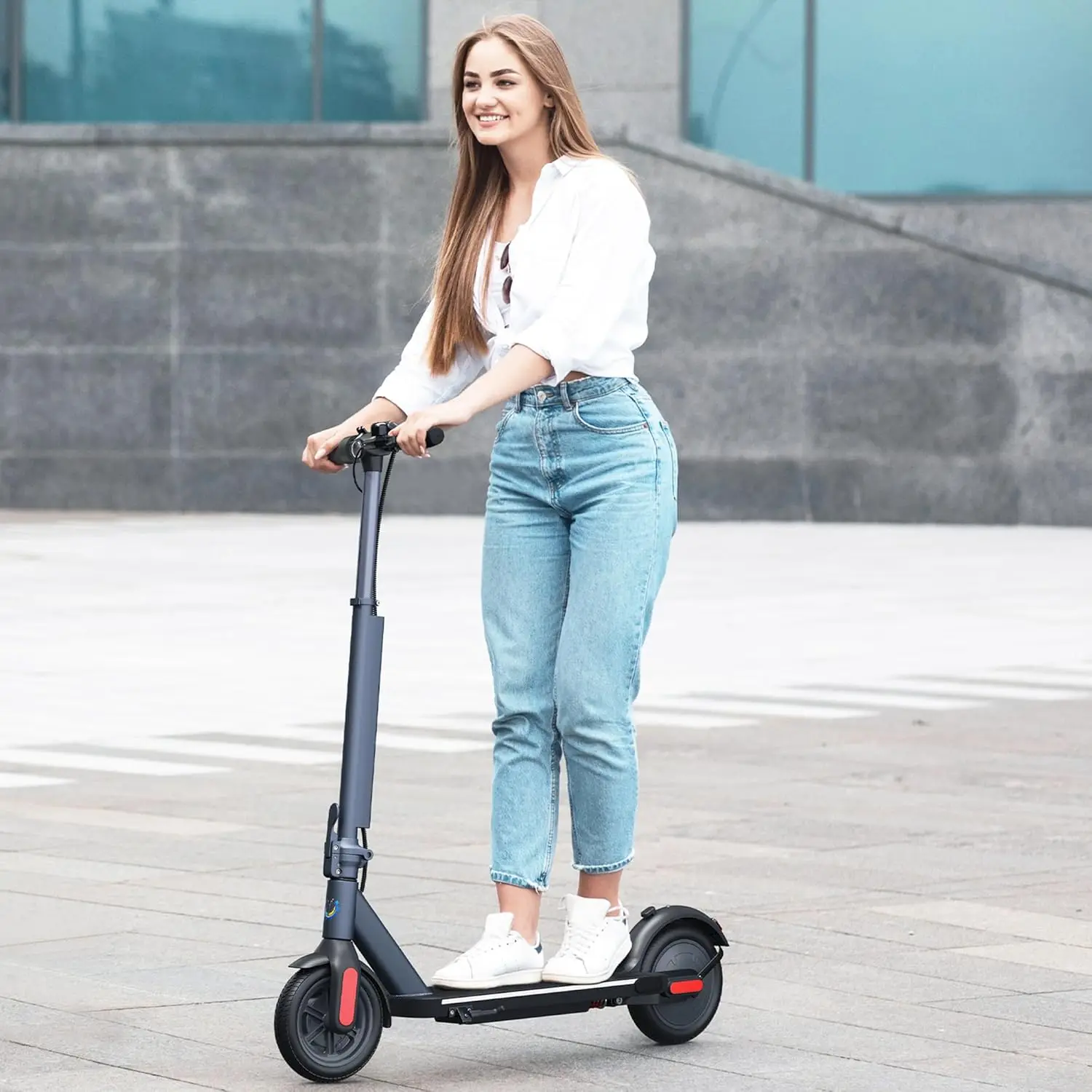 Electric Scooter, 20-25 Miles Range & 20 MPH Speed, 500W Cruise Control Electric Scooter Adults, 9/10