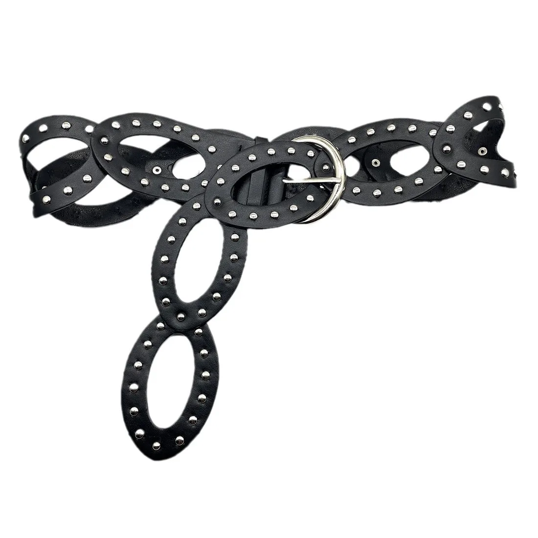 Женский пояс с заклепками, модный корейский стиль, универсальные джинсы, декоративный кожаный ремень, модный аксессуар для похудения