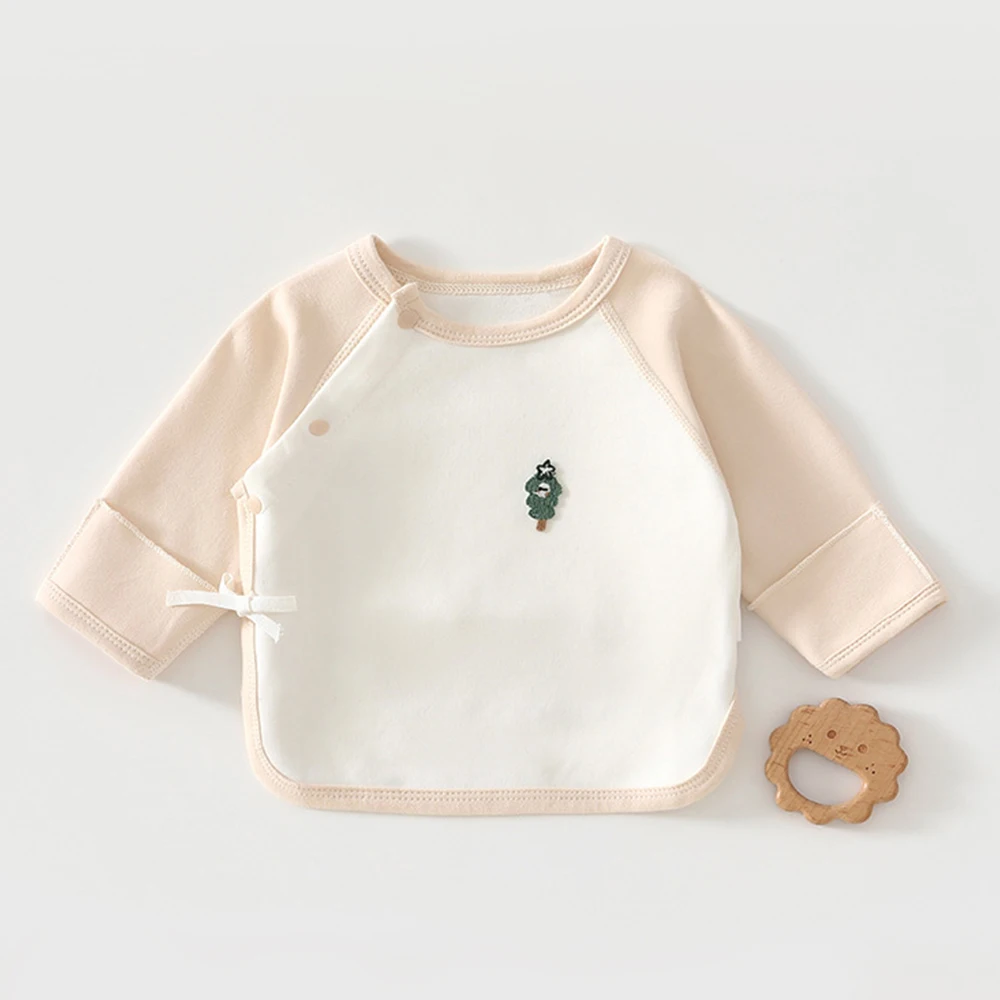 Baby Boy Cotton Tshirt Long Sleeve Spring Autumn Newborn Clothes Patchwork Baby Girl Long Sleeve Tops 0 3 Months