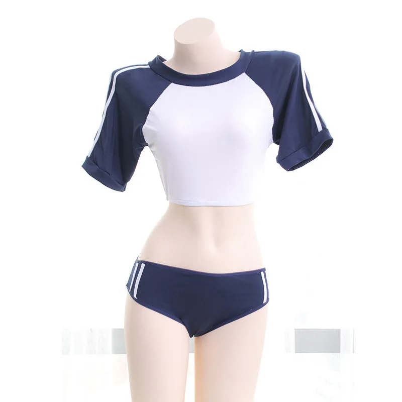 Anime japonês maiô traje para mulheres, Esportes escolares, Uniforme de ginástica, Cosplay Role Play roupas, Meninas Underwear