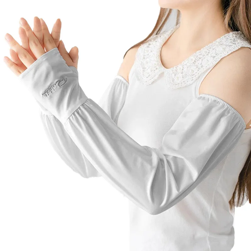AliExpress Summer women's thin loose and breathable ice silk outdoor arm sleeves cycling and driving ice sleeves