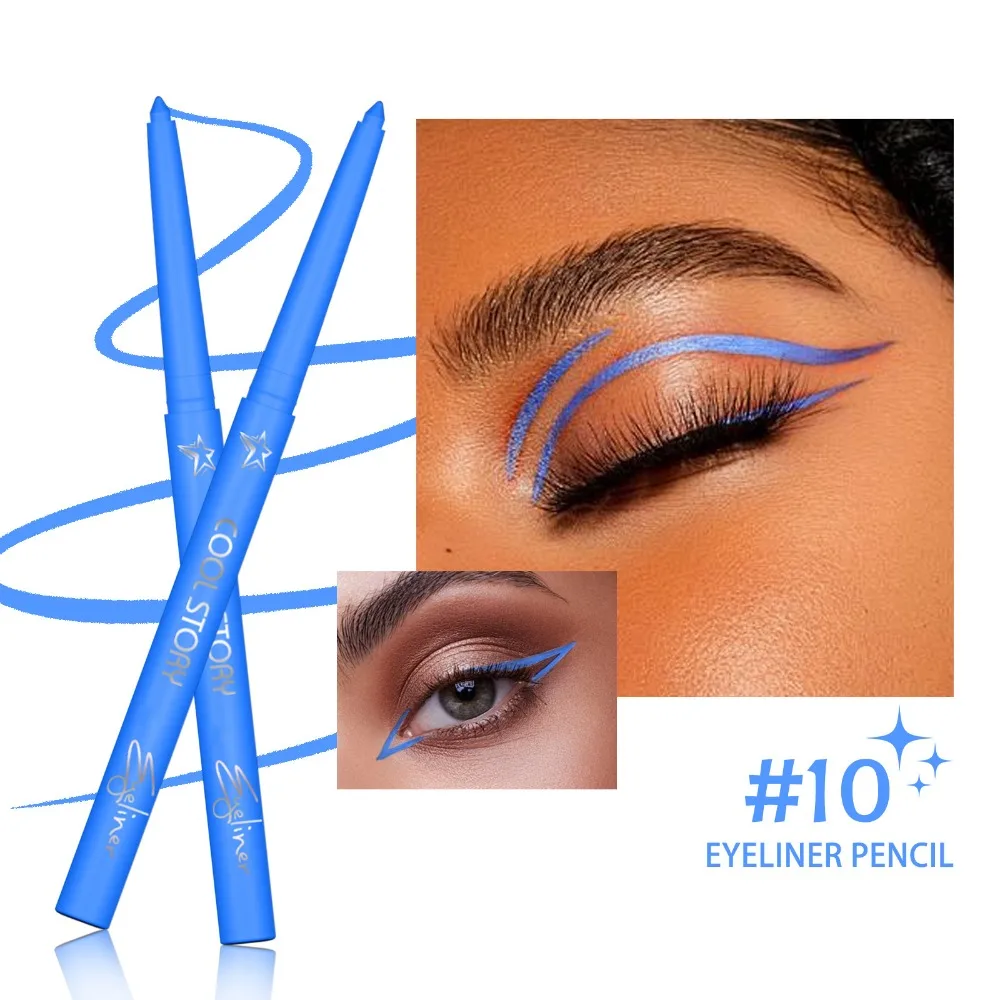 Lápis de Olhos UV Glow, Cor Vibrante, À Prova D'Água, Longa Duração para Arte Facial e Corporal, Maquiagem para Festas e Festivais, Hipoalergênico, Fácil de Remover