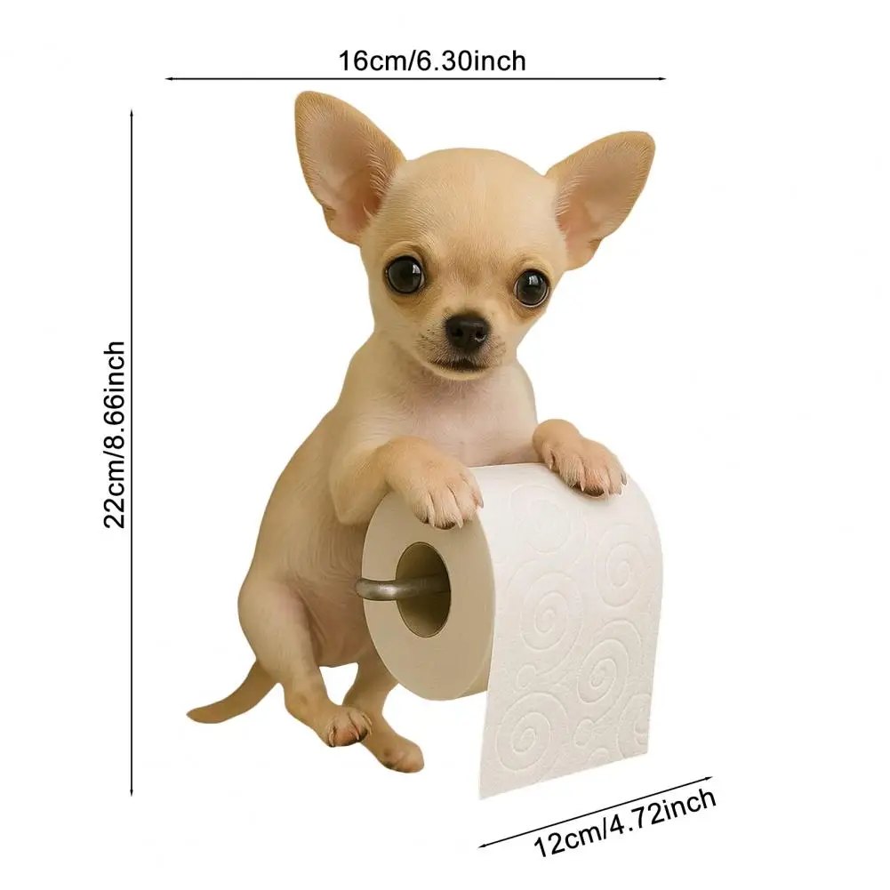 

22*12cm Dog Toilet Paper Holder Wall Mount Resin Shark Roll Paper Organizer Bathroom Kitchen Paper Towel Tissue Dispenser Decor